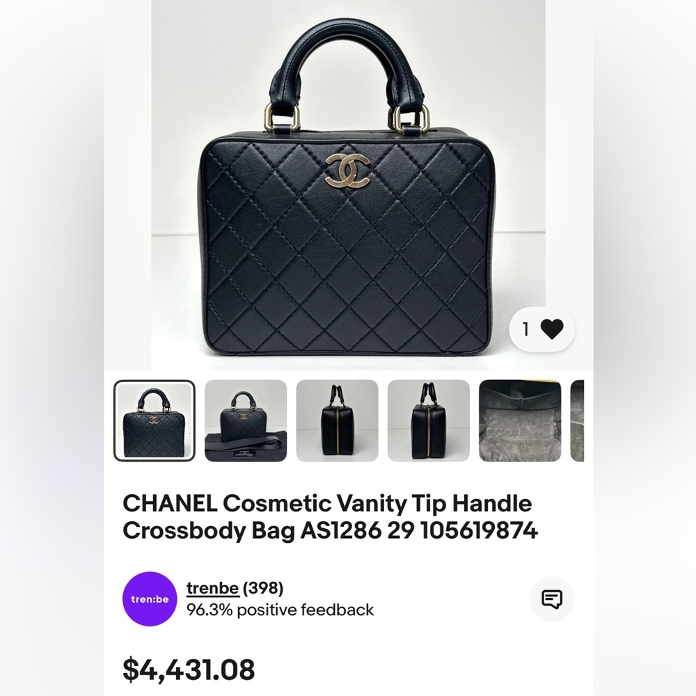 Chanel Black Top Handle Vanity Crossbody Bag with Chanel Strap - Picture 16 of 16